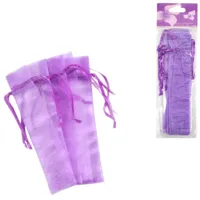 Geschenktas organza paars 20 cm 6 stuks | 24 stuks - thumbnail