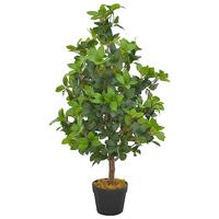 Kunstplant met pot laurierboom 90 cm groen - thumbnail