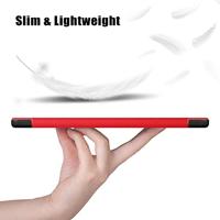 Lunso - Lenovo Tab M10 Gen 3 (3e generatie) - Tri-Fold Bookcase hoes - Rood - thumbnail