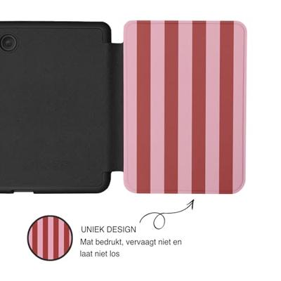 Lunso Kobo Clara BW / Clara Colour hoesje (6 inch) - Vegan Saffiano Leren Sleep Cover - Candy Floss