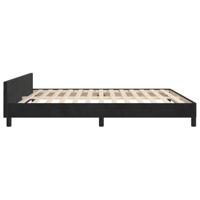 Bedframe zonder matras 160x200 cm fluweel zwart - thumbnail