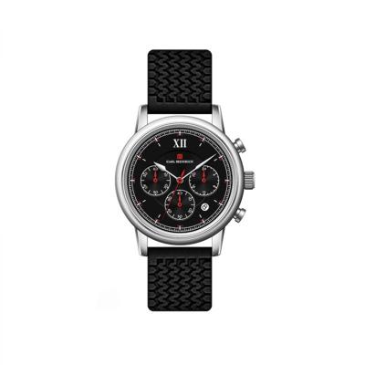 Carl Heinrich Chronograph Quartz 40 mm Staal | G0907-SBLR