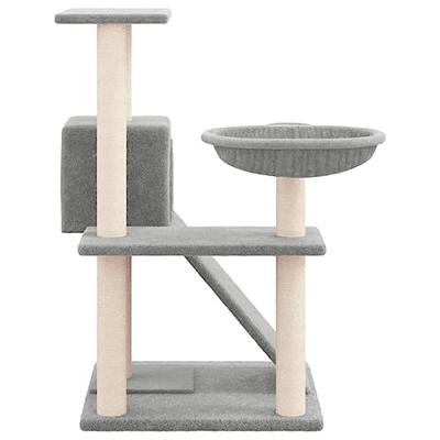 Kattenmeubel met sisal krabpalen 82 cm lichtgrijs - thumbnail