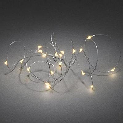 Konstsmide 1461-890 Lichtketting met batterijen Binnen werkt op batterijen Aantal lampen 40 LED Barnsteen Verlichte lengte: 3.90 m