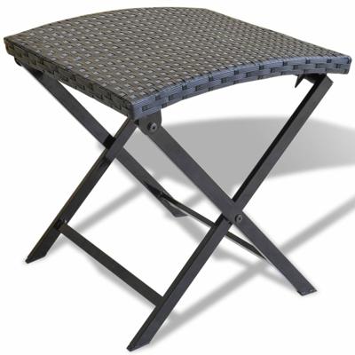VidaXL Kruk inklapbaar poly rattan zwart VidaXL Kruk inklapbaar poly rattan zwart