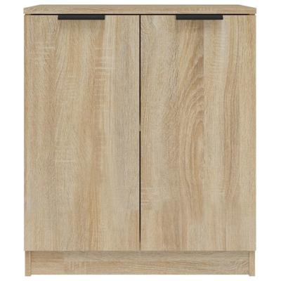 Dressoirs 2 st 60x30x70 cm bewerkt hout sonoma eikenkleurig