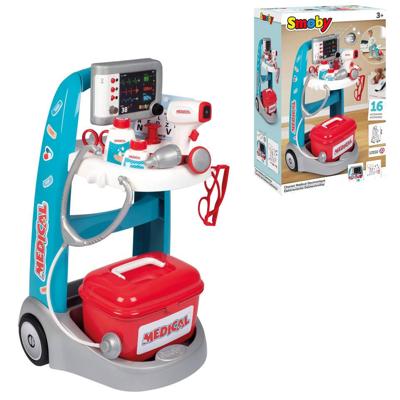 Smoby elektronische dokterstrolley 16-delig
