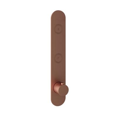 Douchethermostaat Hotbath Cobber Inbouw 2 Pushbuttons Geborsteld Koper (excl. inbouwdeel) Living Colours