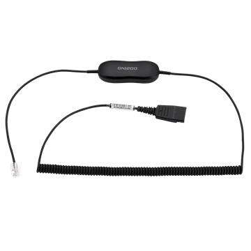 Jabra GN1218 Smart Cord spiraalkabel QD naar RJ9, 2 meter
