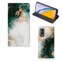 Standcase voor OnePlus Nord 2 5G Marmer Groen - thumbnail