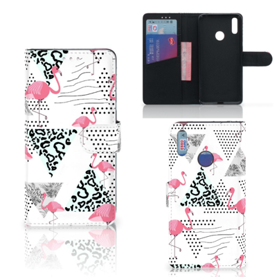 Huawei Y7 (2019) | Telefoonhoesje | Met pasjeshouder | Flamingo Triangle Huawei Y7 (2019) | Telefoonhoesje | Met pasjeshouder | Flamingo Triangle