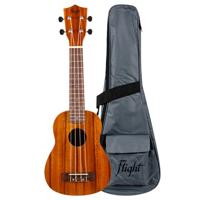 Flight Natural Series NUS250 Acacia sopraan ukelele met gigbag - thumbnail