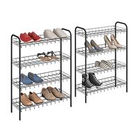 Metaltex Shoe Schoenenrek 8 Etages 64x23x165 cm Zwart - thumbnail