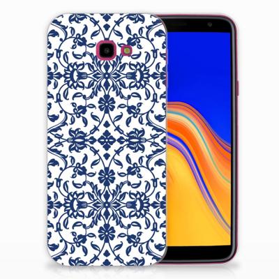 Samsung Galaxy J4 Plus (2018) TPU Case Flower Blue Samsung Galaxy J4 Plus (2018) TPU Case Flower Blue