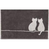 Cawö Cawö Cute Cats 6263 Badlaken 80x150 basalt/platin - thumbnail