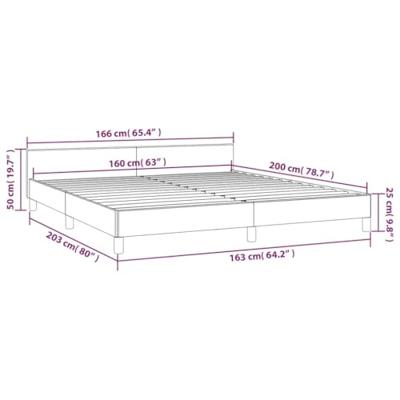 Bedframe zonder matras 160x200 cm fluweel lichtgrijs