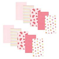 Hudson Baby Unisex Baby Cotton Flannel Burp Cloths, Fruit Salad, One Size - thumbnail