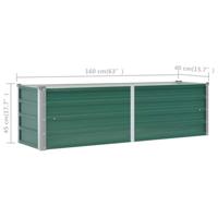 VidaXL Plantenbak verhoogd 160x40x45 cm gegalvaniseerd staal groen - thumbnail
