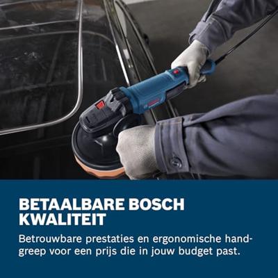 BOSCH PROFESSIONAL Excentrische Polijstmachine - GPO 11-180 S - 1100W - 180mm - Polijstpad + Sponspad + Extra Handgreep