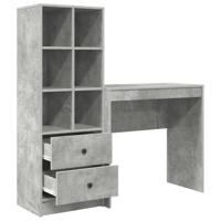 Bureau met lade 2 pcs Beton Grijs - thumbnail