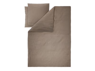 LIVARNO Mousseline dekbedovertrek 240 x 220 cm (Bruin)