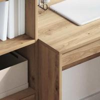 Bureau artisanaal eikenkleurig 100 x 50 x 76 cm Bewerkt hout - thumbnail