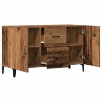 Dressoir 100x36x60 cm bewerkt hout oud houtkleurig - thumbnail