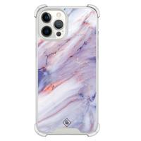 iPhone 12 Pro Max shockproof hoesje - Marmer paars - thumbnail