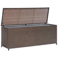 Tuinbox 120x50x60 cm poly rattan bruin - thumbnail