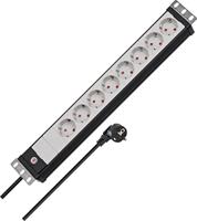 Brennenstuhl 1156057028 Stekkerdoos 19 inch 8-voudig Zwart, Wit Randaarde stekker 1 stuk(s) - thumbnail