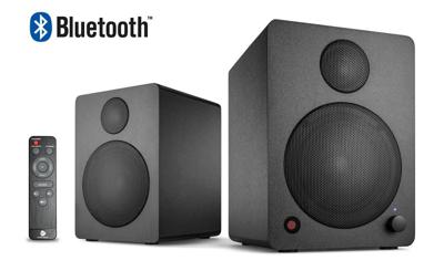 Wavemaster CUBE MINI white - luidsprekersysteem (36 watt) met Bluetooth-streaming, digitale aansluiting en IR-afstandsbediening, actieve boxen, gebruik voor TV/tablet/smartphone, wit (66371)