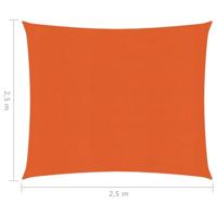 VidaXL Zonnezeil 160 g/m² 2,5x2,5 m hdpe oranje - thumbnail