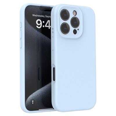 Lunso iPhone 16 Pro hoesje - Flexibel siliconen Backcover - Baby Blauw Lunso iPhone 16 Pro hoesje - Flexibel siliconen Backcover - Baby Blauw