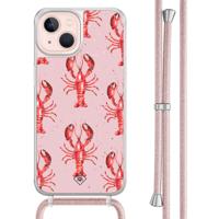 iPhone 13 hoesje met rosegoud koord - Lobster - thumbnail