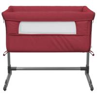Babybox met matras linnen rood - thumbnail