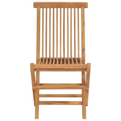 Tuinstoelen inklapbaar 2 st massief teakhout