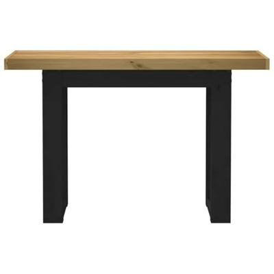 Wandtafel NOAIN U-vormige poten 120x30x75 cm massief hout