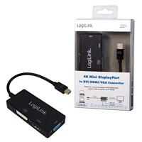 LogiLink CV0110 Mini Displayport DisplayPort Grijs kabeladapter/verloopstukje - thumbnail