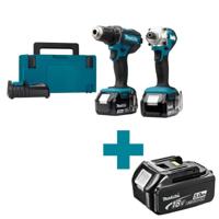 Makita DLX2339J 18V Accu combiset 2-delig (DDF482 + DTD156) 18V 3.0Ah in Mbox - thumbnail
