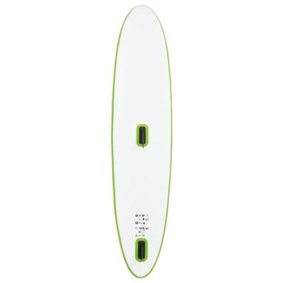 Stand Up Paddleboard opblaasbaar met zeilset groen en wit - thumbnail
