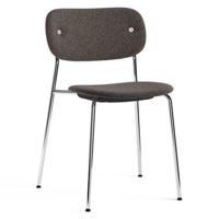 Audo Copenhagen Co eetkamerstoel gestoffeerd Doppiopanama 1 chroom - thumbnail