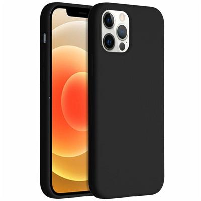 Accezz Liquid Silicone voor Apple iPhone 12 (Pro) Telefoonhoesje Zwart Accezz Liquid Silicone voor Apple iPhone 12 (Pro) Telefoonhoesje Zwart