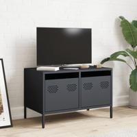 Tv-meubel 68x39x43,5 cm koudgewalst staal antracietkleurig - thumbnail
