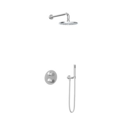 Complete thermostatische douche Inbouwset Hotbath Buddy 2 weg stop omstel Geborsteld Nikkel Complete thermostatische douche Inbouwset Hotbath Buddy 2 weg stop omstel Geborsteld Nikkel