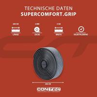 CONTEC stuurlint "supercomfort.grip" ct handlebar tapes superc t.grip gray 200mm - thumbnail