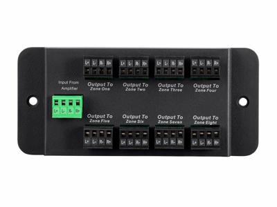 Monoprice 8 Zone Single Input Speaker Distribution Hub, Sluit maximaal 8 paar luidsprekers aan op een enkele versterker of ontvanger