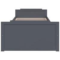 Bedframe met lades massief grenenhout donkergrijs 90x200 cm - thumbnail