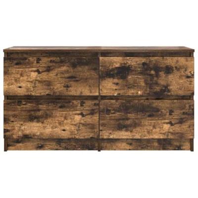 Tv-meubel 100x35x54 cm bewerkt hout gerookt eikenkleurig