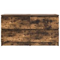 Tv-meubel 100x35x54 cm bewerkt hout gerookt eikenkleurig - thumbnail