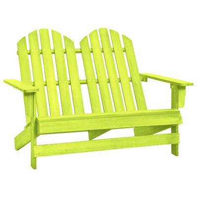 VidaXL Tuinstoel 2-zits adirondack massief vurenhout groen VidaXL Tuinstoel 2-zits adirondack massief vurenhout groen